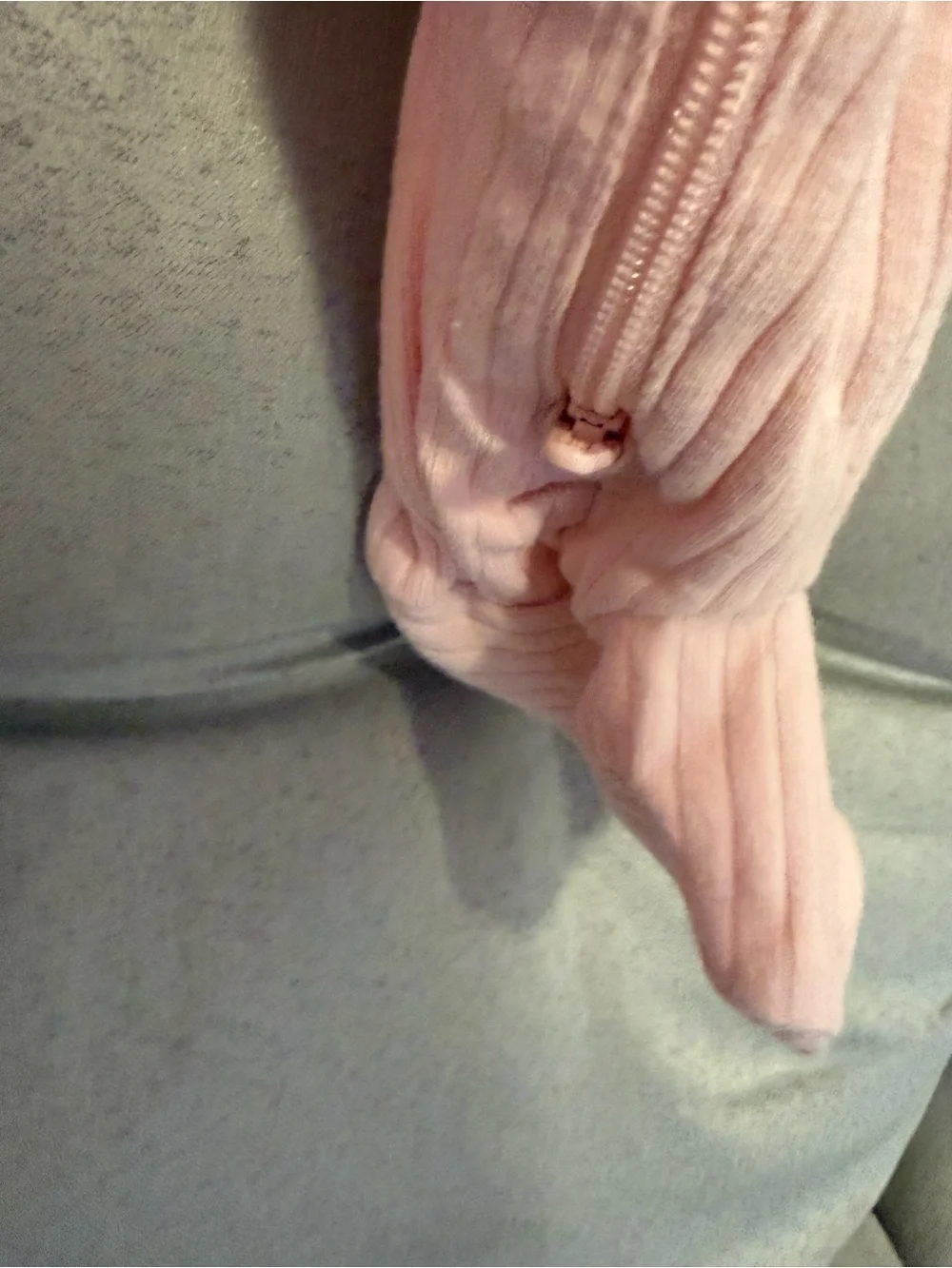 Carter's Light Pink Ribbed Footed One-Piece